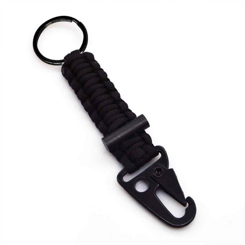 Paracord Survival Keychain With Firestarter A Carabiner Kit Edc For Adventurecamping Turistikahuntingtravel