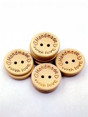 100 Ks Drevené Gombíky V Prírodnej Farbe Emoji Smile Face Butter Button Remeselnícka Látka Príslušenstvo Pre Domácich Majstrov