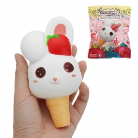 Kawaii Rabbit Ice Cream Squishy Pomaly Rastúca S Obalom Kolekcia Darček