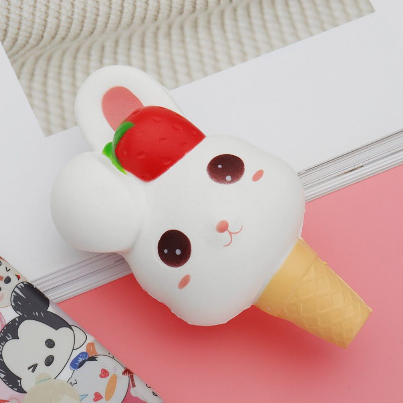 Kawaii Rabbit Ice Cream Squishy Pomaly Rastúca S Obalom Kolekcia Darček