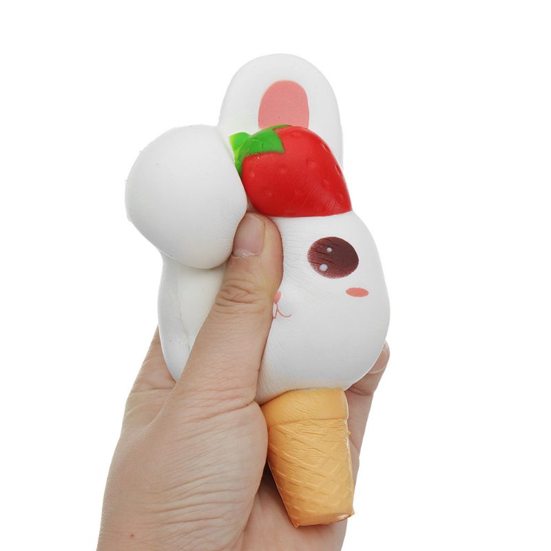 Kawaii Rabbit Ice Cream Squishy Pomaly Rastúca S Obalom Kolekcia Darček