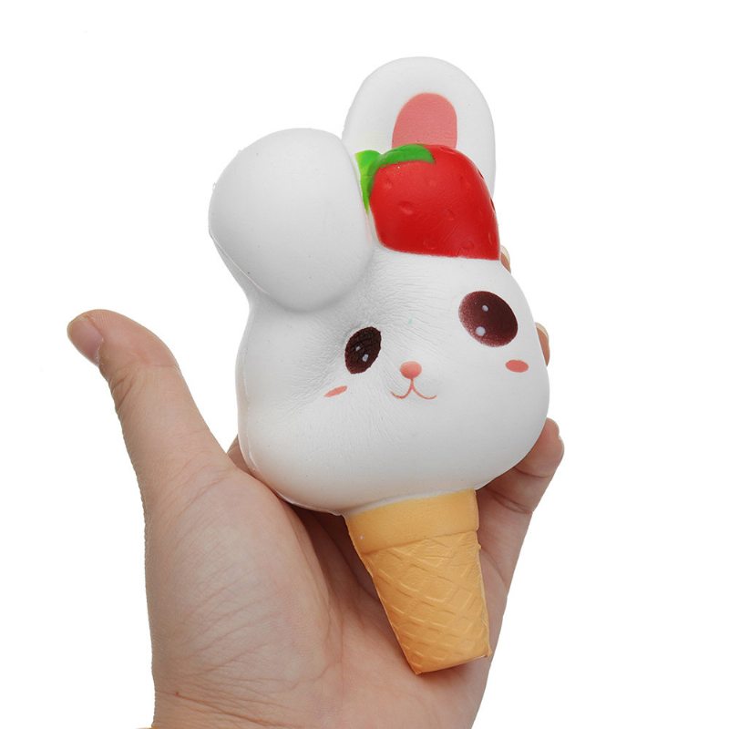 Kawaii Rabbit Ice Cream Squishy Pomaly Rastúca S Obalom Kolekcia Darček