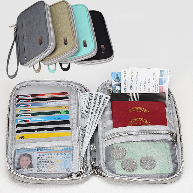 Multifunkčná Taška Na Uloženie Cestovného Pasu Na Zavesenie Na Krk Prenosná Peňaženka S Certifikátom Na Lístky