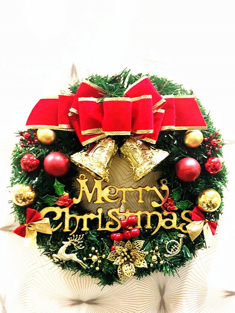 Nový Veniec Na Okno Vianočná Dekorácia Na Dvere Závesná Ozdoba Na Stromček Garland Bell