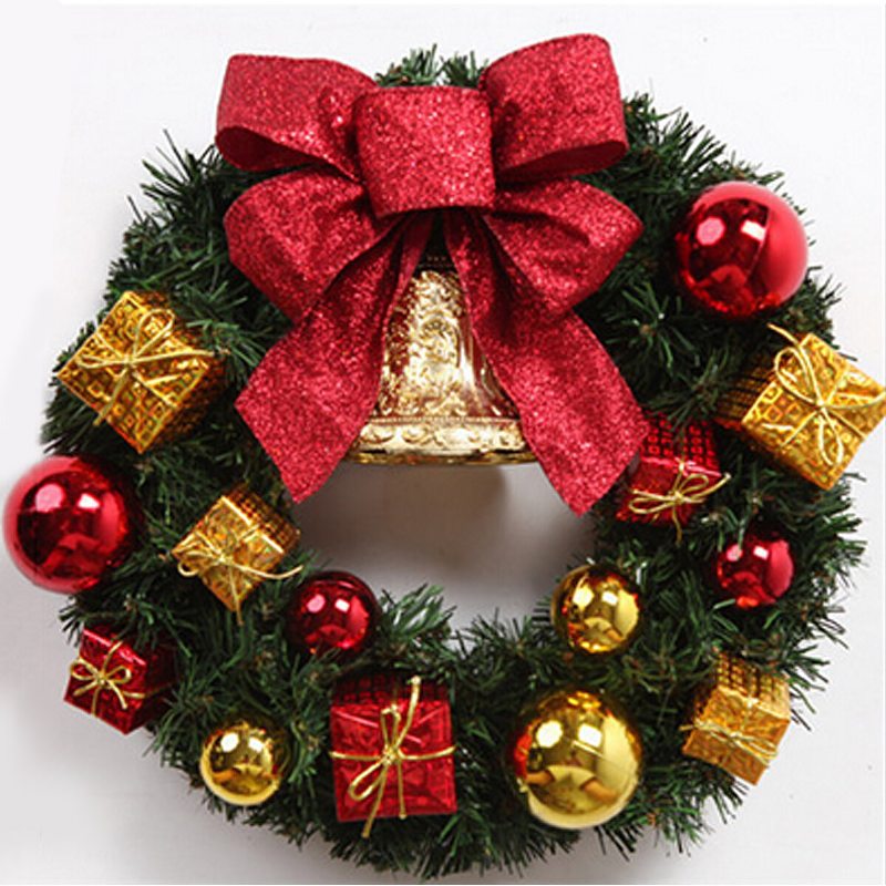 Nový Veniec Na Okno Vianočná Dekorácia Na Dvere Závesná Ozdoba Na Stromček Garland Bell