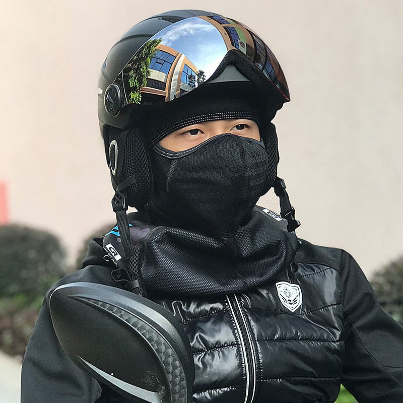 Pánska Zimná Cyklistická Čiapka S Maskou Na Tvár Teplá Vetruodolná Priedušná Outdoorová Na Lyžovanie