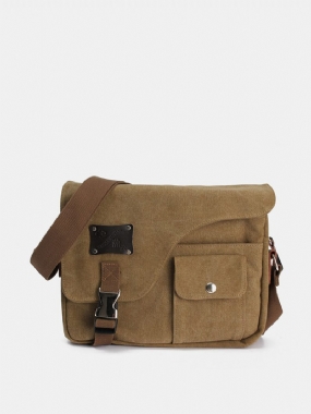 Vintage Messenger Taška Canvas Crossbody Cez Rameno Pre Mužov