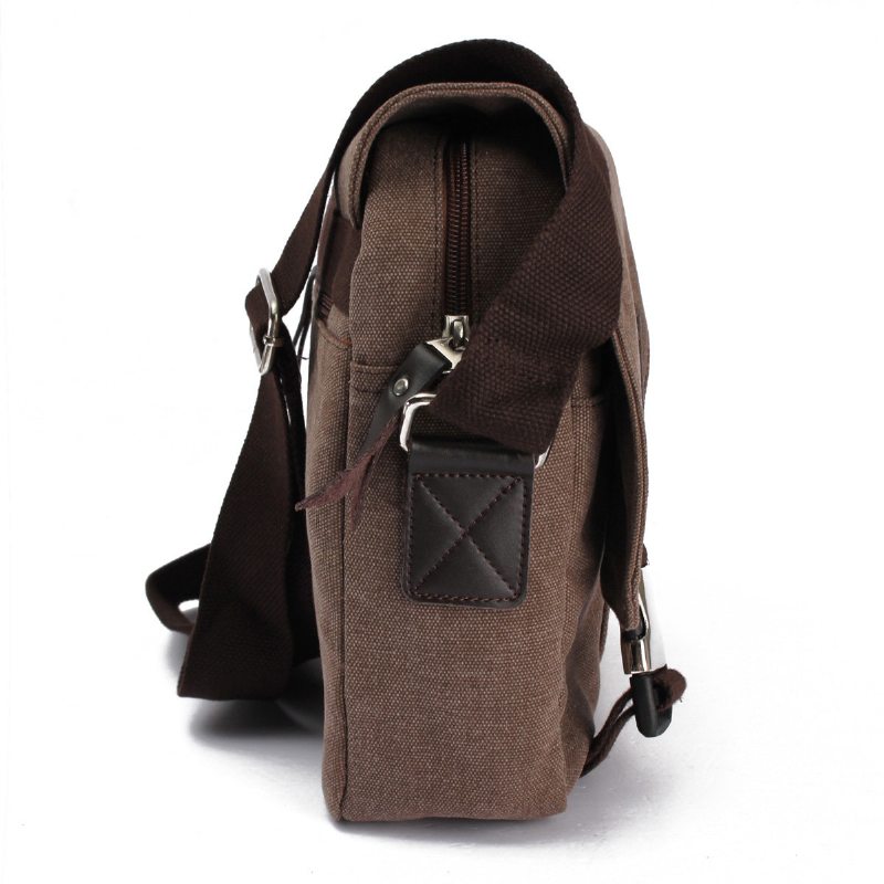 Vintage Messenger Taška Canvas Crossbody Cez Rameno Pre Mužov