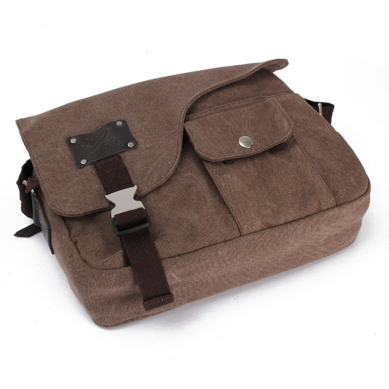 Vintage Messenger Taška Canvas Crossbody Cez Rameno Pre Mužov