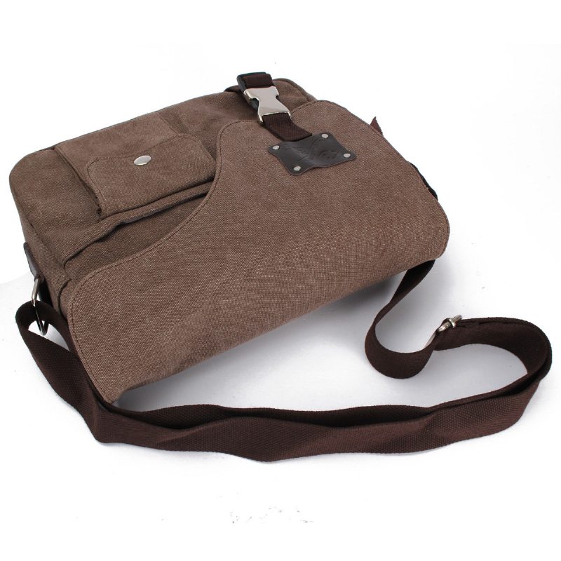 Vintage Messenger Taška Canvas Crossbody Cez Rameno Pre Mužov