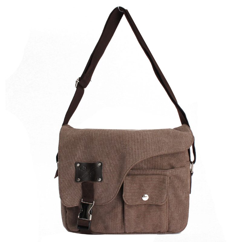 Vintage Messenger Taška Canvas Crossbody Cez Rameno Pre Mužov