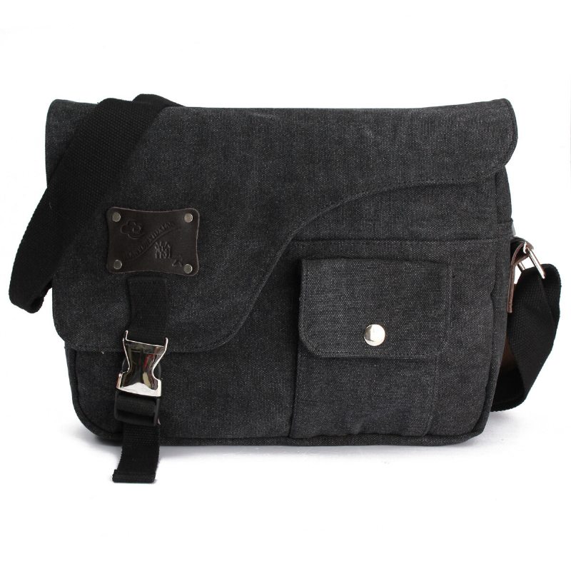 Vintage Messenger Taška Canvas Crossbody Cez Rameno Pre Mužov