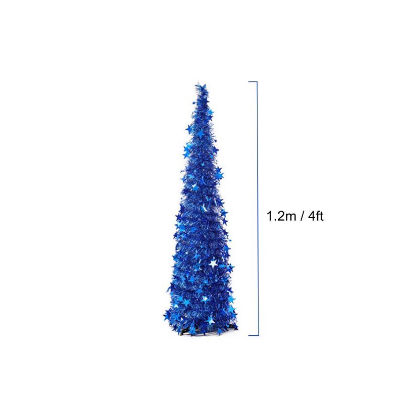 Zaťahovací Skladací Vianočný Stromček 1.2 M Vysoký Farebný