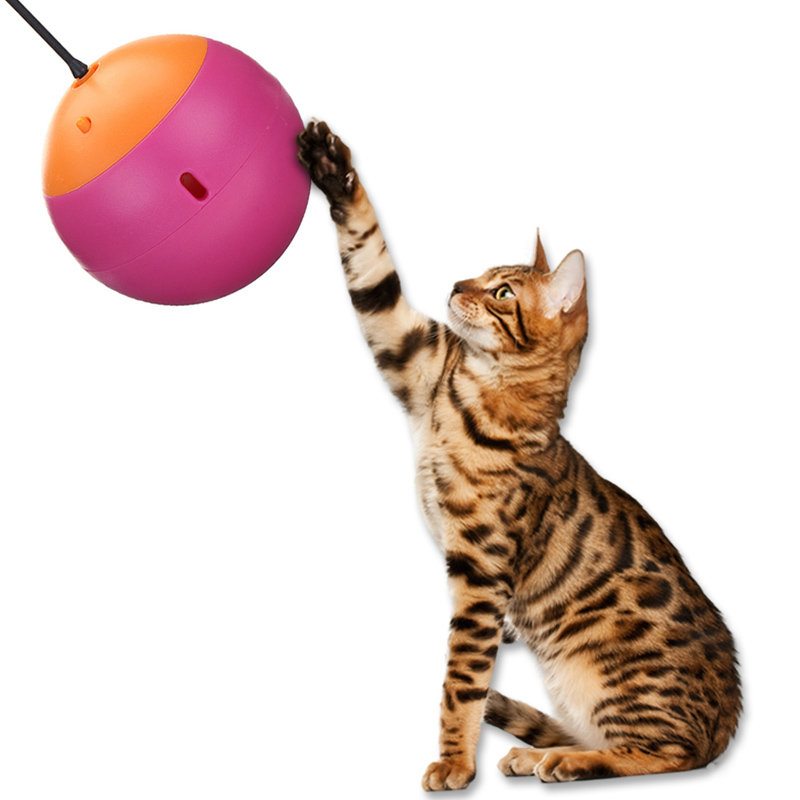 Funny Pet Cat Kitten Play Toy Elektrická Otočná Hračka Pre Mačky Pre Domáce Mačiatka