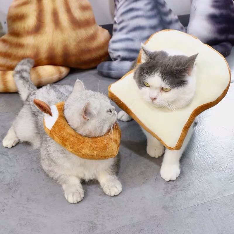 Nastaviteľný Obojok Elizabeth Golar Cat Toast Bread Pet Anti-smashing Ring Pre Mačky Anti-grab Bite