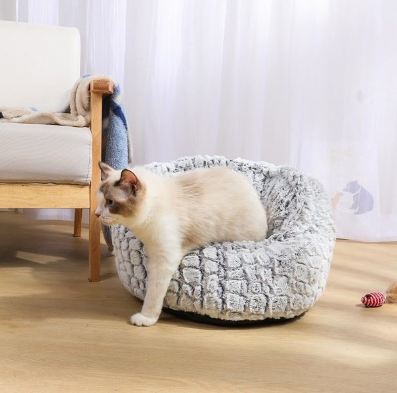 Pv Long Plush Super Soft Guľatá Chovateľská Stanica Pre Domáce Zvieratá Pes Mačka Pohodlný Vankúš Na Spanie Nastaviteľný