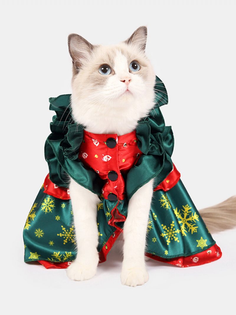 Vianočné Premenené Oblečenie Pre Zvieratko Funny Cat Cloak Cat Sukňa