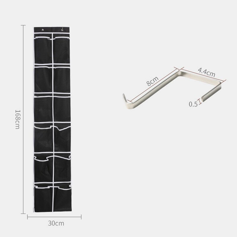 12 Mriežkových Dvierok Za Úložným Priestorom Na Topánky Závesná Taška Sieťovaná Tkanina Vreckové Papuče Povrchová Úprava Z Netkanej Textílie