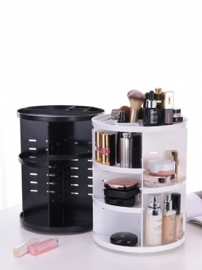 360-stupňový Otočný Organizér Na Make-up Nastaviteľný Multifunkčný Kozmetický Úložný Box