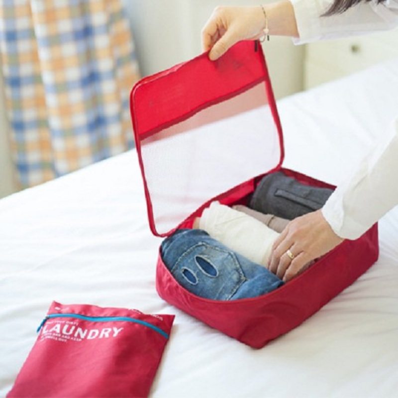 6 Ks Vodotesná Cestovná Taška Na Uloženie Oblečenia Usporiadaný Organizér Na Toaletný Kontajner Ktorý Musíte Mať