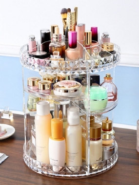 6 Nastaviteľných Vrství Organizér Na Make-up O 360 Stupňov Otočný Úložný Box Darček S Kozmetickými Rúžmi Parfumy Podnos Na Vystavenie
