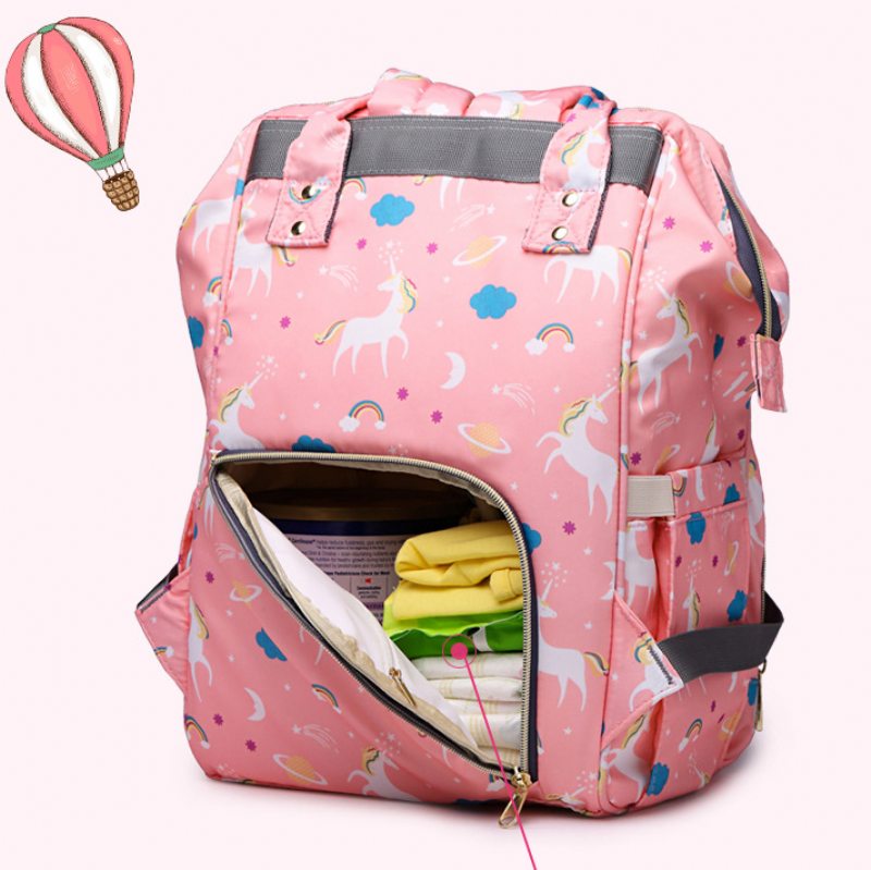 Batoh Unicorn Mummy Bag Veľkokapacitná Módna Taška Baby Bag Out Bag