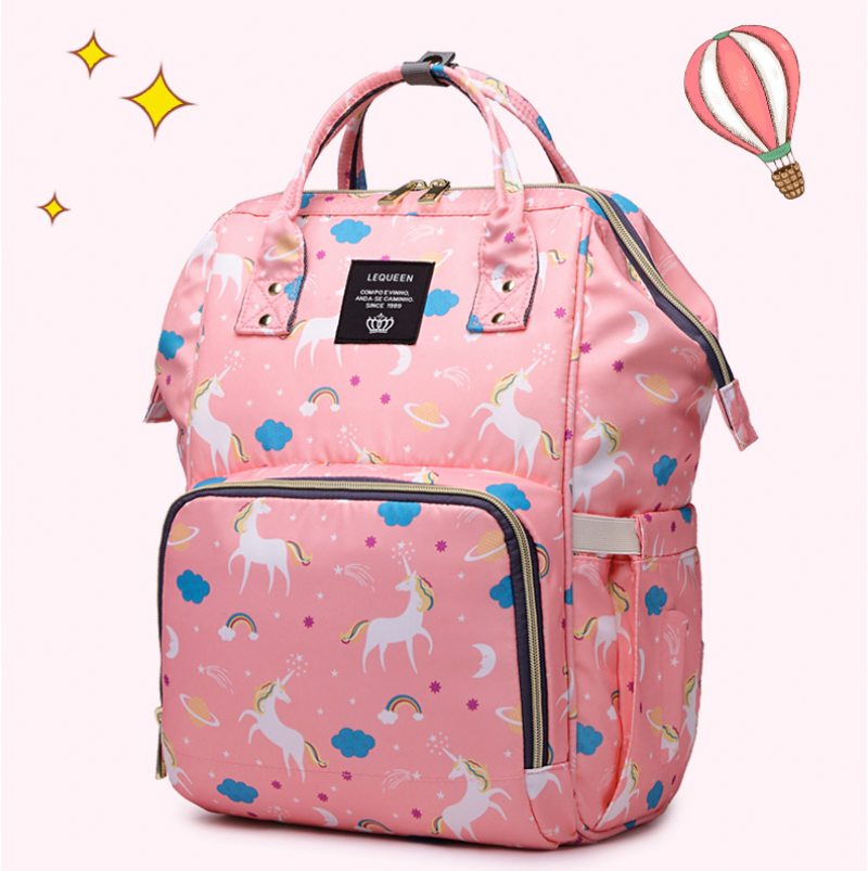 Batoh Unicorn Mummy Bag Veľkokapacitná Módna Taška Baby Bag Out Bag