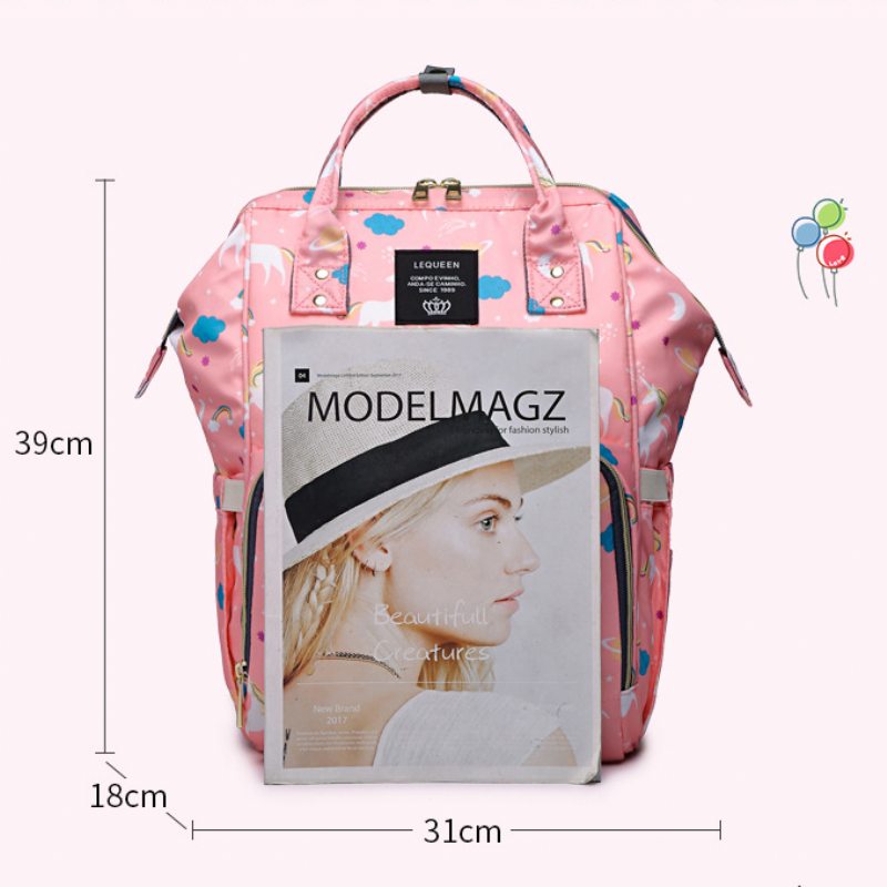 Batoh Unicorn Mummy Bag Veľkokapacitná Módna Taška Baby Bag Out Bag