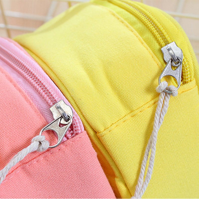 Candy Colors Bavlnená Ľanová Kozmetická Taška Tašky Na Zips Organizér Prenosný Úložný Kontajner