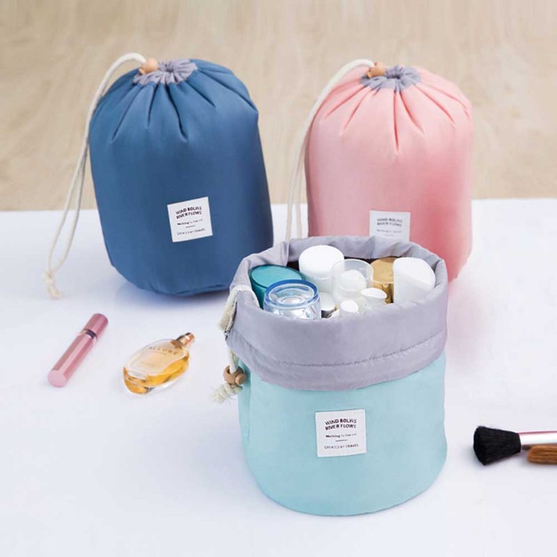 Cylinder Wash Make-up Bag Veľkokapacitná Dievčenská Taška S Nylonovým Povrazom A Vodeodolnou Cestovnou Taškou Na Služobnú Cestu