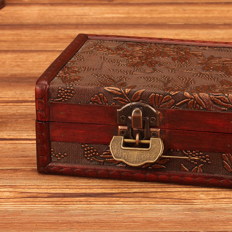 Drevená Úložná Retro Krabička Šperkovnica V Európskom Štýle Škatuľka Na Rekvizity