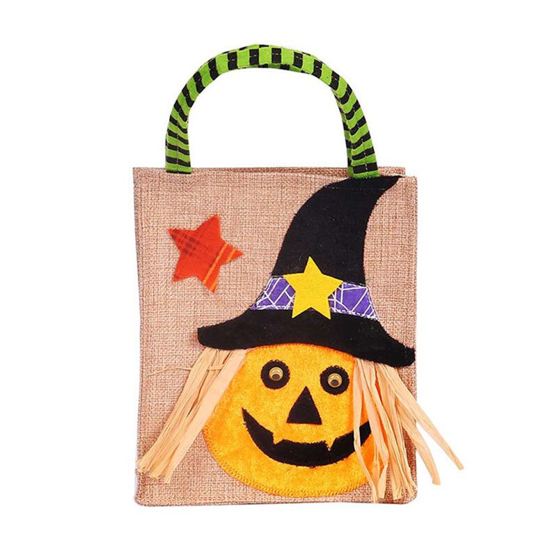 Halloweenska Darčeková Taška Tekvica Čierna Mačka Biely Duch Čarodejnice Ghost Festival Candy Bag