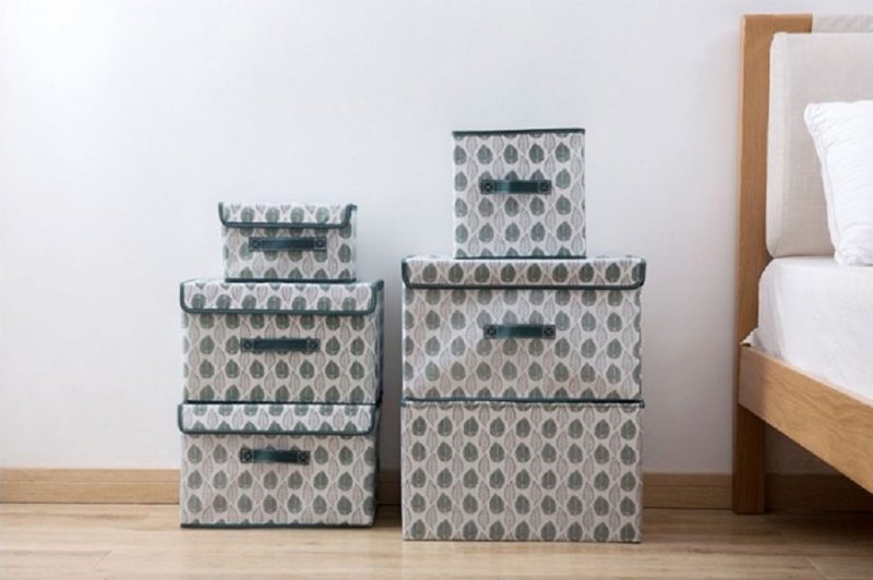 Netkaná Tkanina Veľkého Úložného Boxu S Krytom Úložný Box Na Oblečenie Skladacia Box Na Uloženie Oblečenia