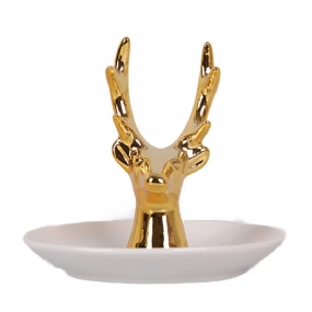 Severná Európa Držiak Na Šperky Deer Head Na Uloženie Náhrdelníka Jednoduchý Stojan Na Keramický Na Na Nástenný Zlatý Gadget Pre Domácnosť