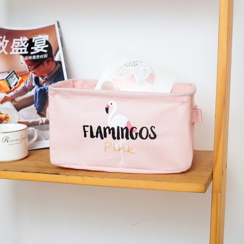 Skladací Stolný Box Flamingo Z Bavlneného Plátna