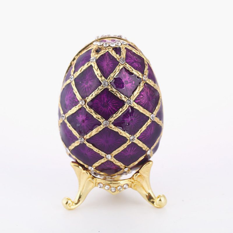 Šperkovnica Na Maliarske Vajíčka Kreativita Kovová Ručná Práca Pozlátená Ozdoba Potiahnutá Diamantom Veľkonočné Vajíčko