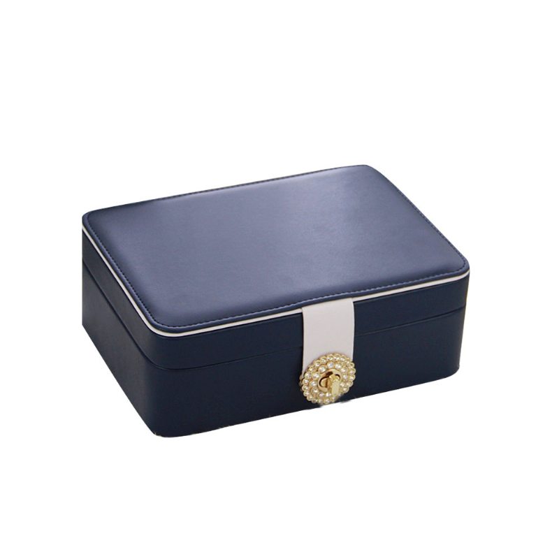 Úložná Krabička Na Šperky Európskeho Štýlu S Dvojvrstvovým Dizajnom Jednoduchá Škatuľka Na Uloženie Náušníc Do Uší