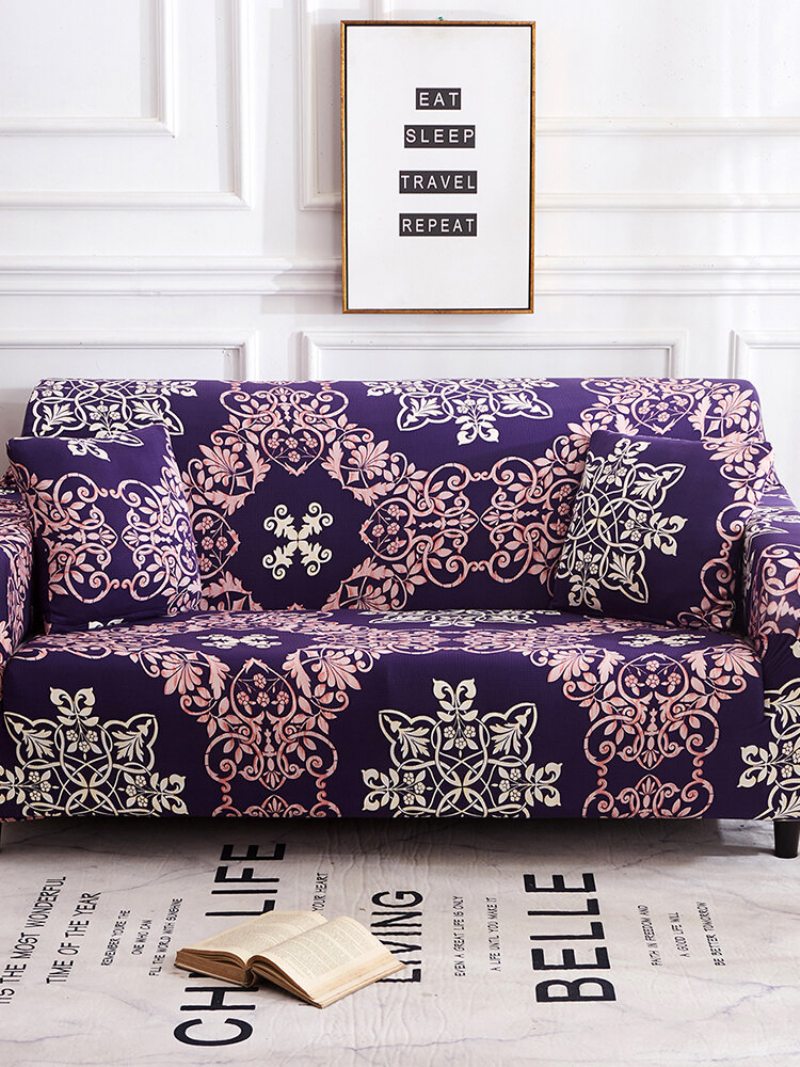 1/2/3/4 Seater Violet Home Mäkký Elastický Poťah Na Pohovku Easy Stretch Slipcover Protector Couch