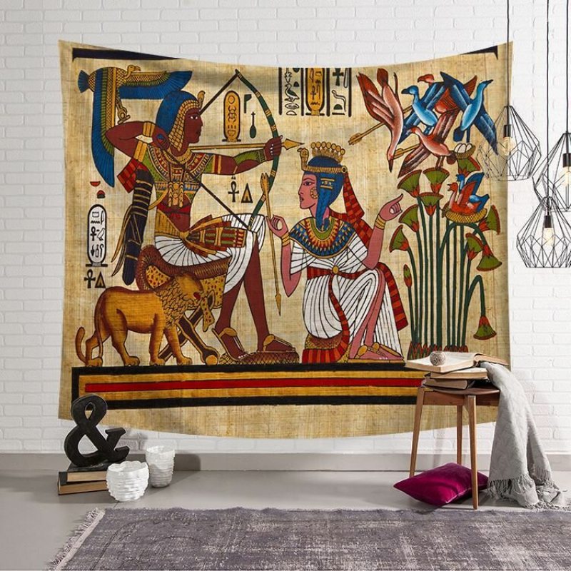 130*150/200*150 cm Staroveký Egypt Nástenný Závesný Gobelín Home Decor Polyesterový