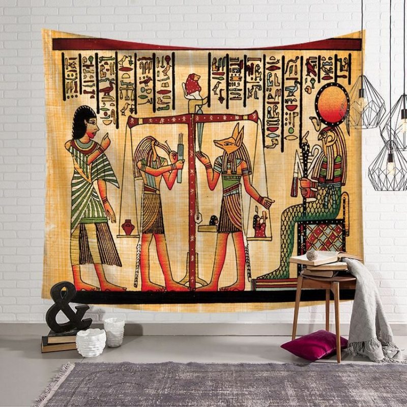 130*150/200*150 cm Staroveký Egypt Nástenný Závesný Gobelín Home Decor Polyesterový