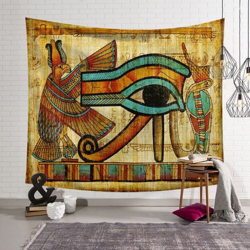 130*150/200*150 cm Staroveký Egypt Nástenný Závesný Gobelín Home Decor Polyesterový