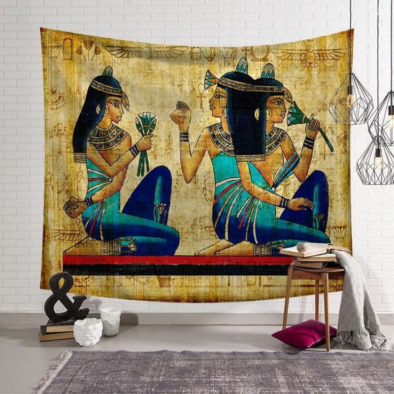 130*150/200*150 cm Staroveký Egypt Nástenný Závesný Gobelín Home Decor Polyesterový