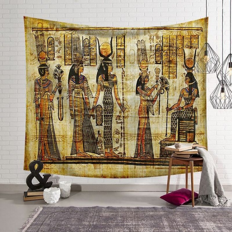 130*150/200*150 cm Staroveký Egypt Nástenný Závesný Gobelín Home Decor Polyesterový