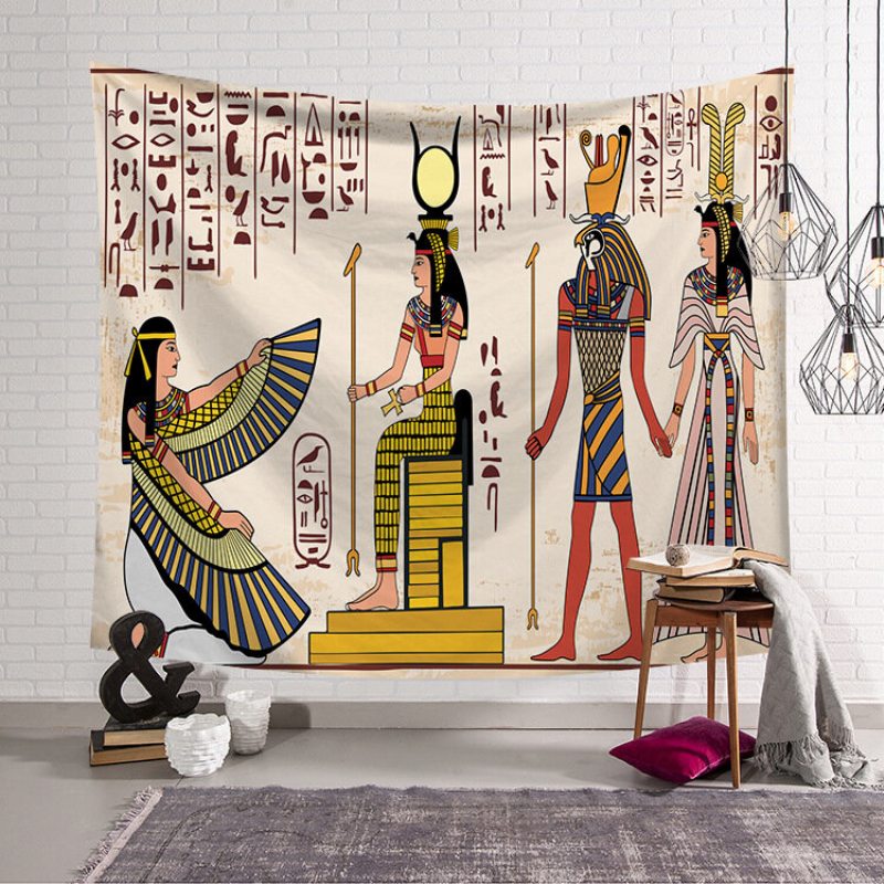 130*150/200*150 cm Staroveký Egypt Nástenný Závesný Gobelín Home Decor Polyesterový