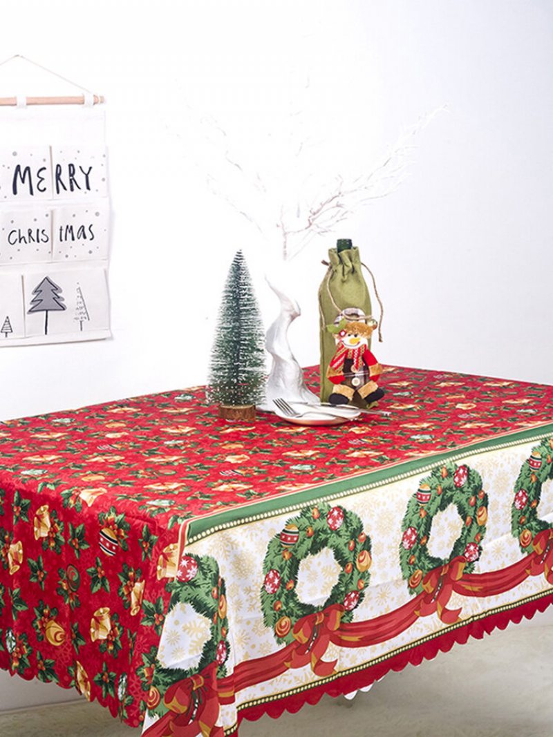 150*180 cm Klasický Vianočný Prestieradlo S Potlačou Domáca Obývačka Jedálenský Obrus Dec
