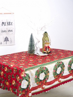 150*180 cm Klasický Vianočný Prestieradlo S Potlačou Domáca Obývačka Jedálenský Obrus Dec