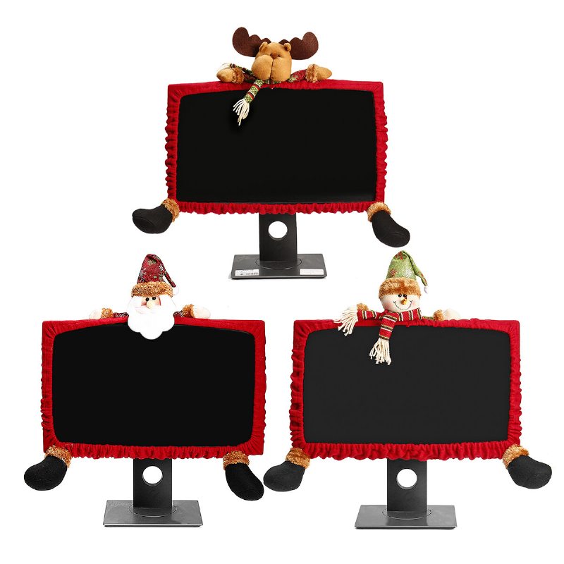19-27 Palcový Kryt Počítača Ochrana Proti Prachu Vianočná Dekorácia Santa Claus Snehuliak Elk