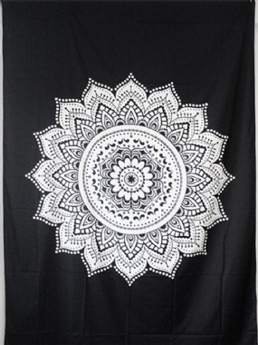 210 X 148 cm Bohémska Prikrývka Na Posteľ Indická Etnická Mandala Nástenná Hippie Gobelínová Výzdoba Internátu