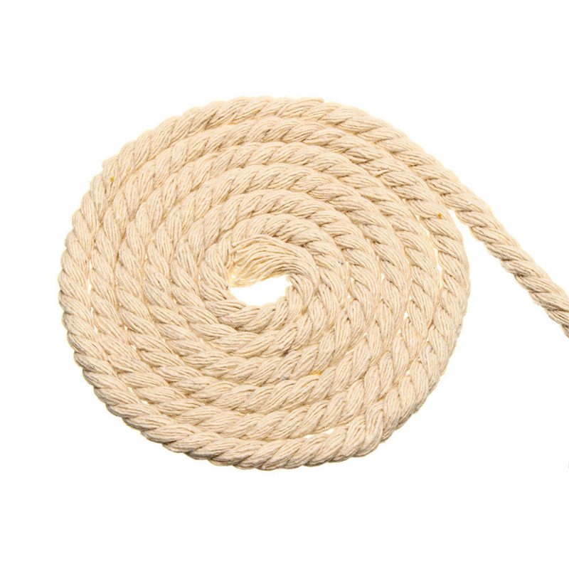 4/5/6 mm Macrame Lano Prírodná Béžová Bavlna Krútená Šnúra Artisan Hand Craft Nové