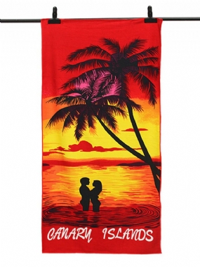 70 X 150 cm Coconut Trees Amorous Feelings Rýchloschnúce Plážové Uteráky Absorpčná Osuška Z Mikrovlákna